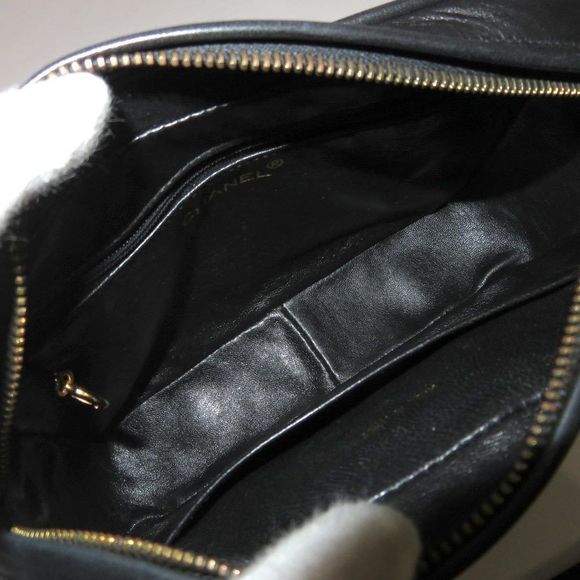 Chanel Lambskin Single Chain Shoulder Bag Matelasse Black - Picture 9 of 10